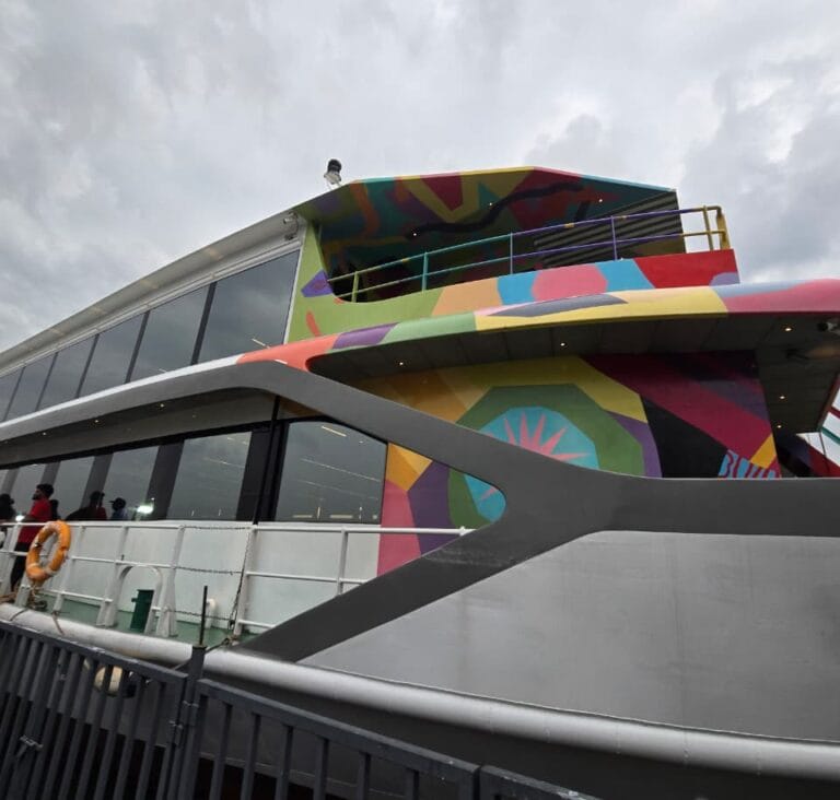 Cruise ship docked at Kochi Port in Kerala